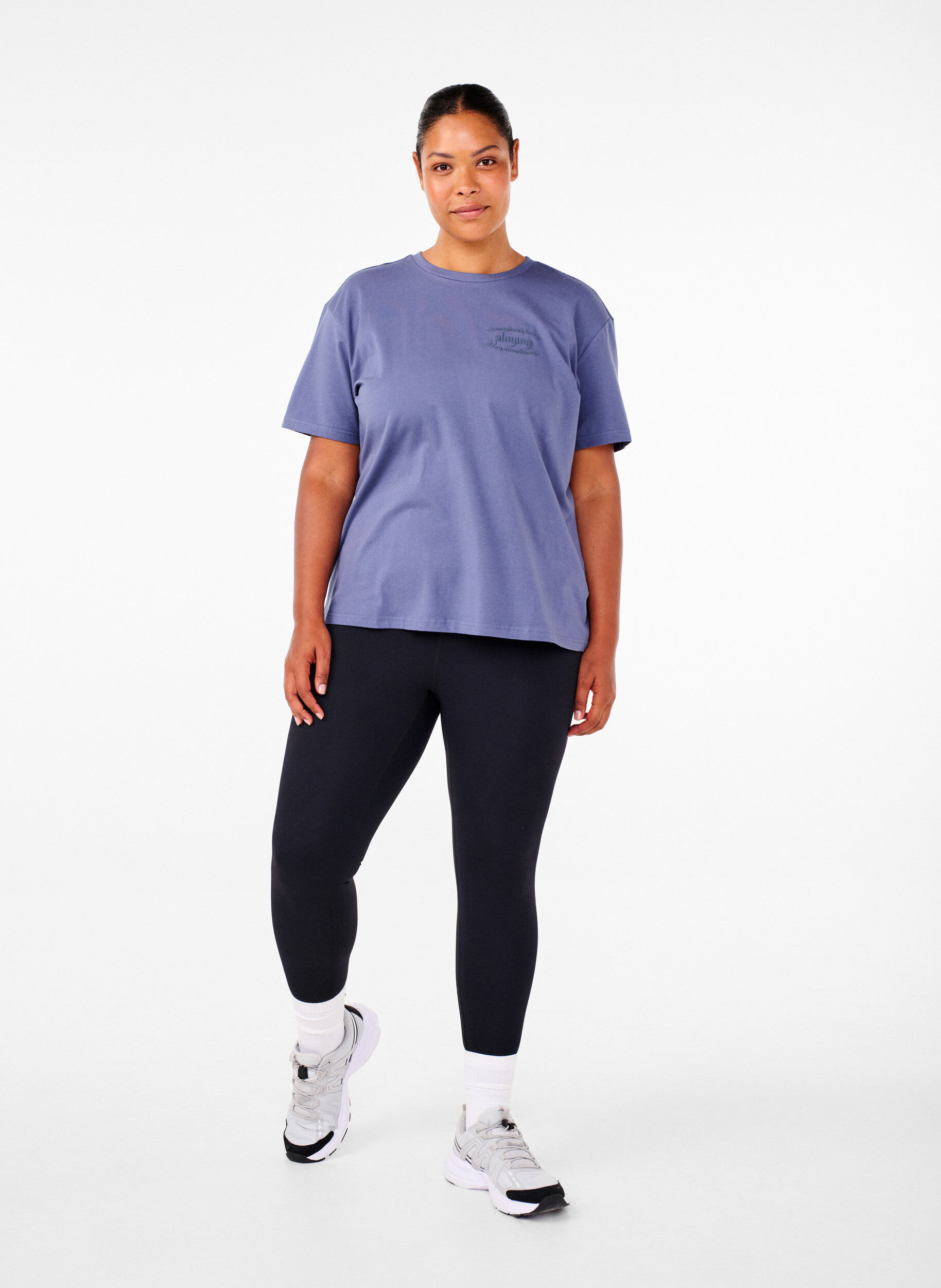 Zizzi T-shirt sportif en coton biologique, , Model image number 1