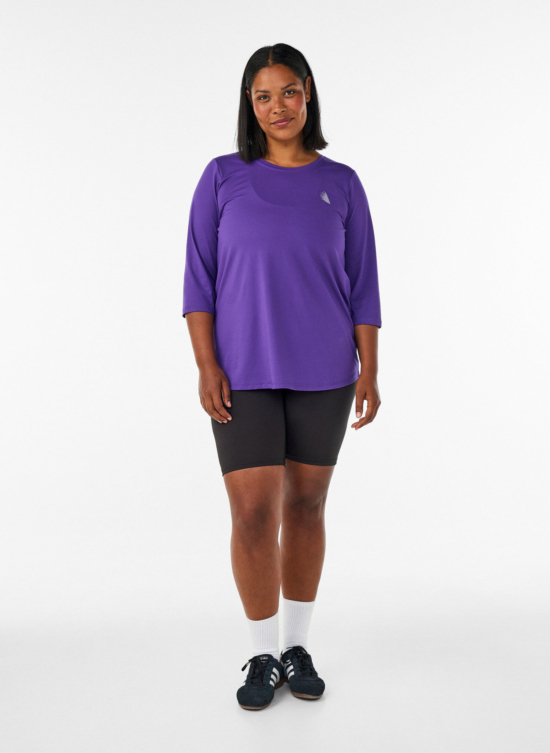 ZizziSporttop met 3/4 mouwen, Paars, Model image number 1