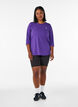 Sporttop met 3/4 mouwen, Paars, Model image number 1