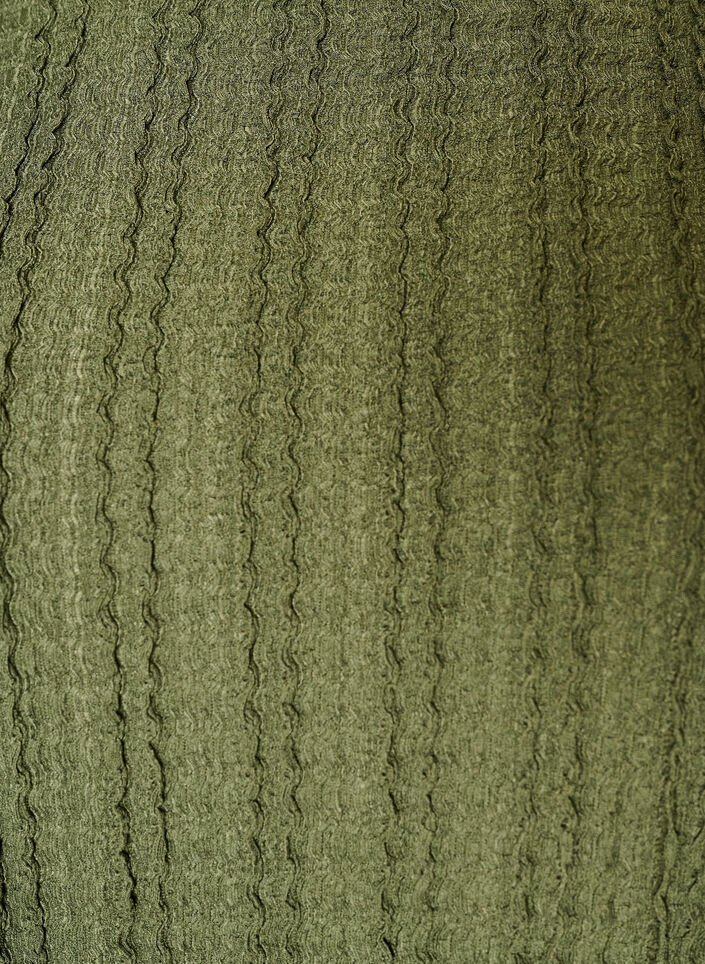 Jersey blouse met structuur en ballonsilhouet, Groen, Packshot image number 2