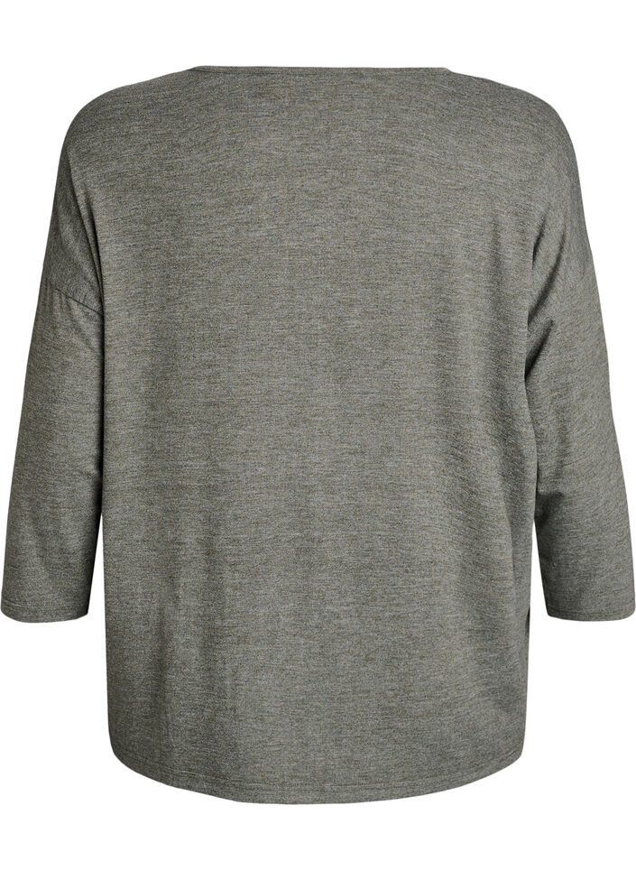 Blouse en jersey avec manches 3/4, Vert, Packshot image number 1