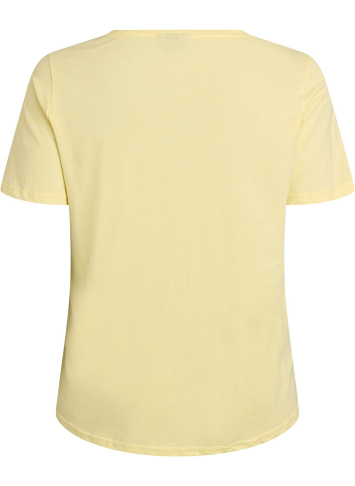 T-shirt met print, Geel, Packshot image number 1