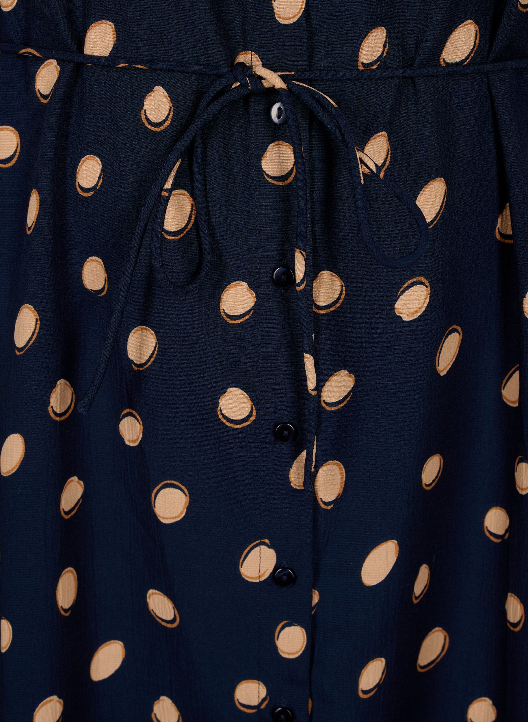 ZizziFLASH - Overhemdjurk met stippen, Blue Double Dot, Packshot image number 3