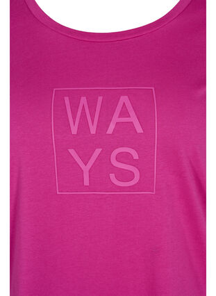 T-shirt en coton à manches courtes avec imprimé, Festival Fuchsia WAY, Packshot image number 2