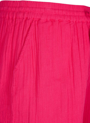 Short en mousseline de coton avec poches, Bright Rose, Packshot image number 2