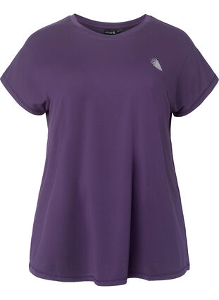 Trainings T-shirt met korte mouwen, Purple Plumeria, Packshot image number 0