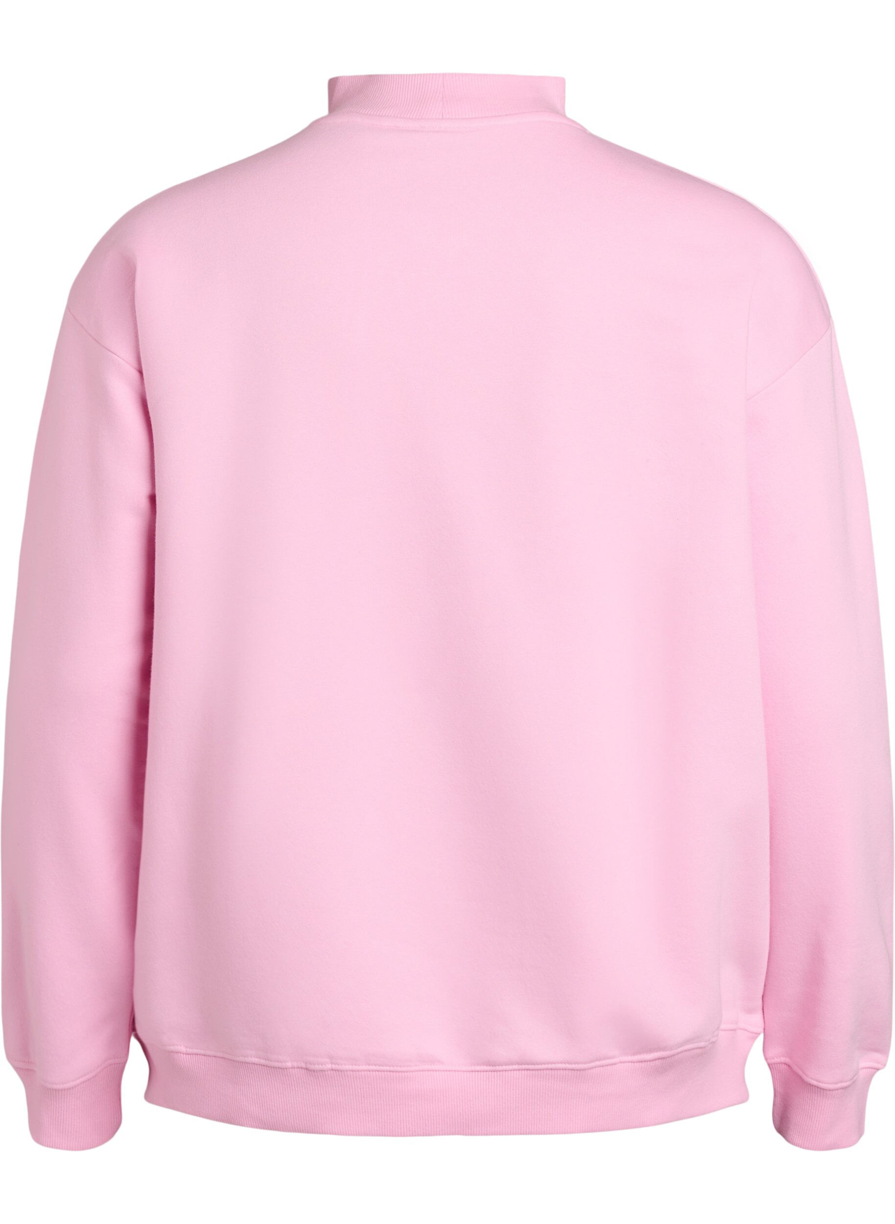 Zizzi Sweatshirt &agrave; col montant et manches longues, Rose, Packshot image number 1