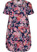 Katoenen jurk met korte mouwen en print, Blauw, Packshot image number 0
