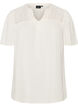 Blouse in viscose met broderie anglaise, Beige, Packshot image number 0
