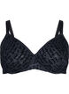 Soutien-gorge intégral avec texte imprimé, Black, Packshot image number 0