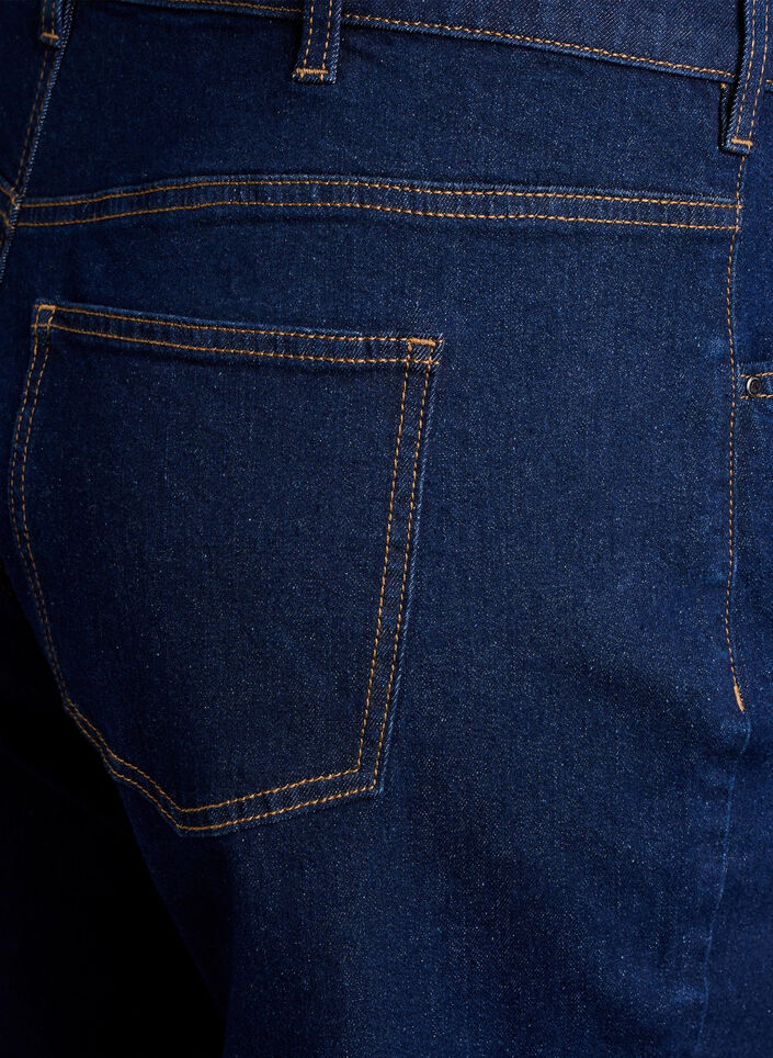 Gecropte Vera jeans met een straight-fit, Unwashed, Packshot image number 3