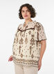 Blouse met patroon en gehaakte afwerking, Beige, Model image number 0