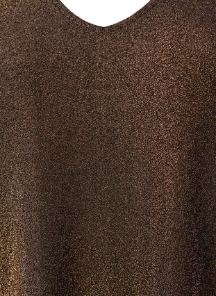 Blouse scintillante avec manches bouffantes, Black Copper, Packshot image number 2