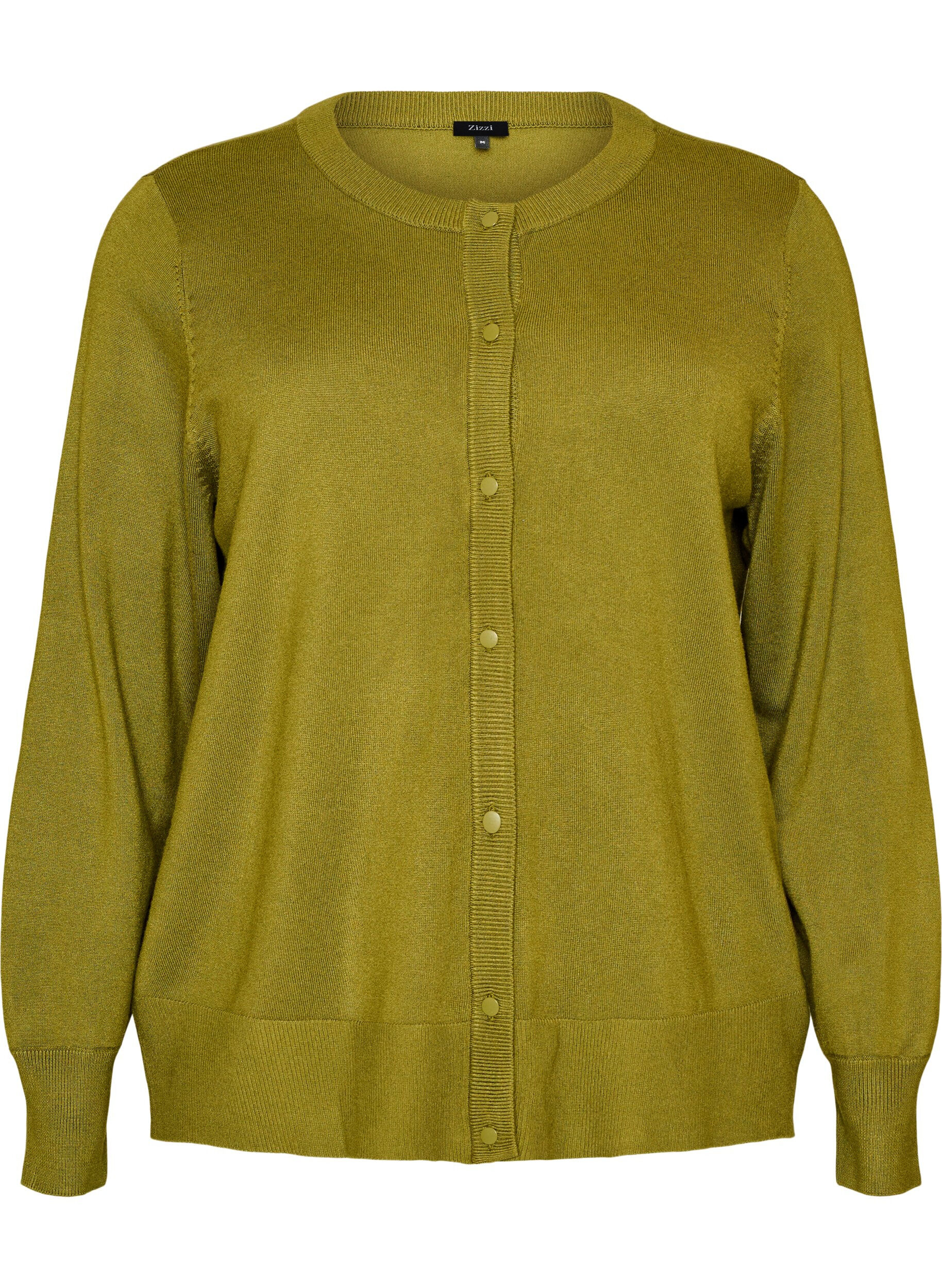 Cardigan en tricot avec col rond et boutons