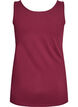 Effen gekleurd basic top in katoen, Donker Bordeaux, Packshot image number 1