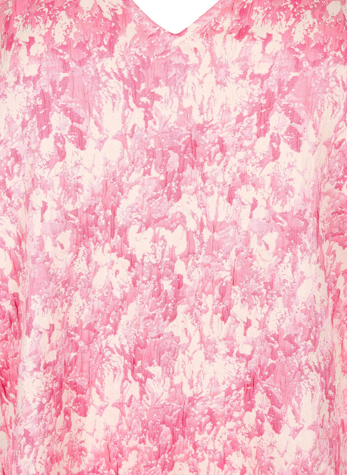 Jurk met korte pofmouwen, Chateau Rose AOP, Packshot image number 2