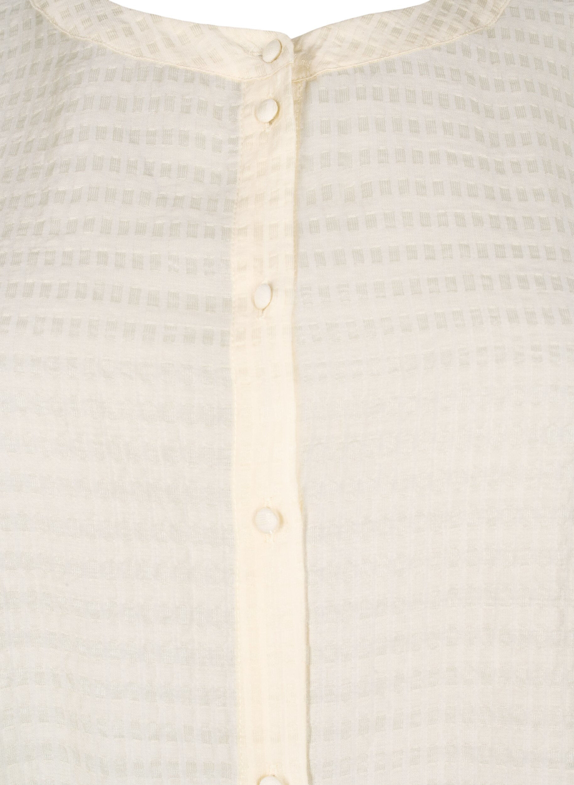 ZizziLyocell overhemdblouse met textuur, Antique White, Packshot image number 2