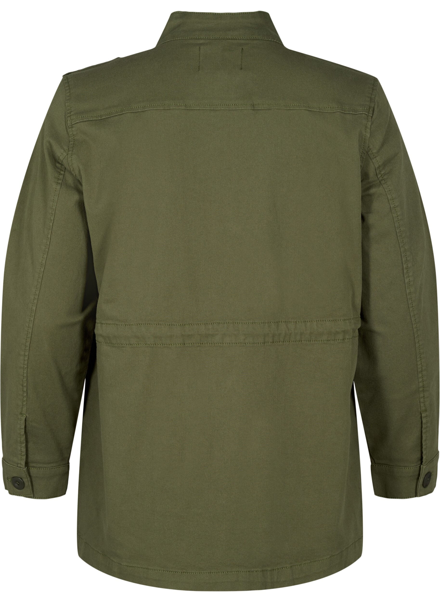 ZizziCanvas jacket met zakken, Thyme, Packshot image number 1