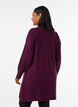 Robe courte en maille avec un motif textur&eacute; en V, Bordeaux, Model image number 2