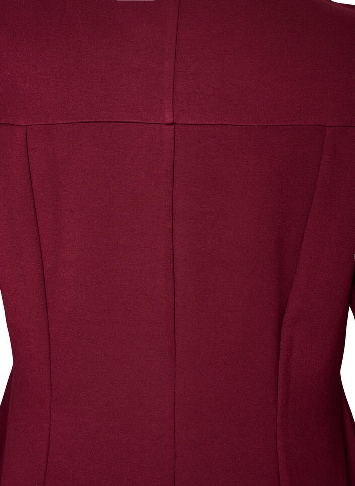 Robe &eacute;vas&eacute;e manches 3/4, Bordeaux, Packshot image number 3