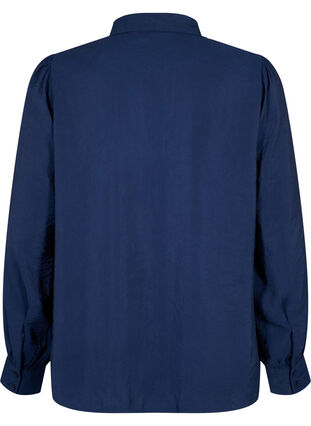 Shirt met lange mouwen van Tencel ™ Modal, Navy Blazer, Packshot image number 1