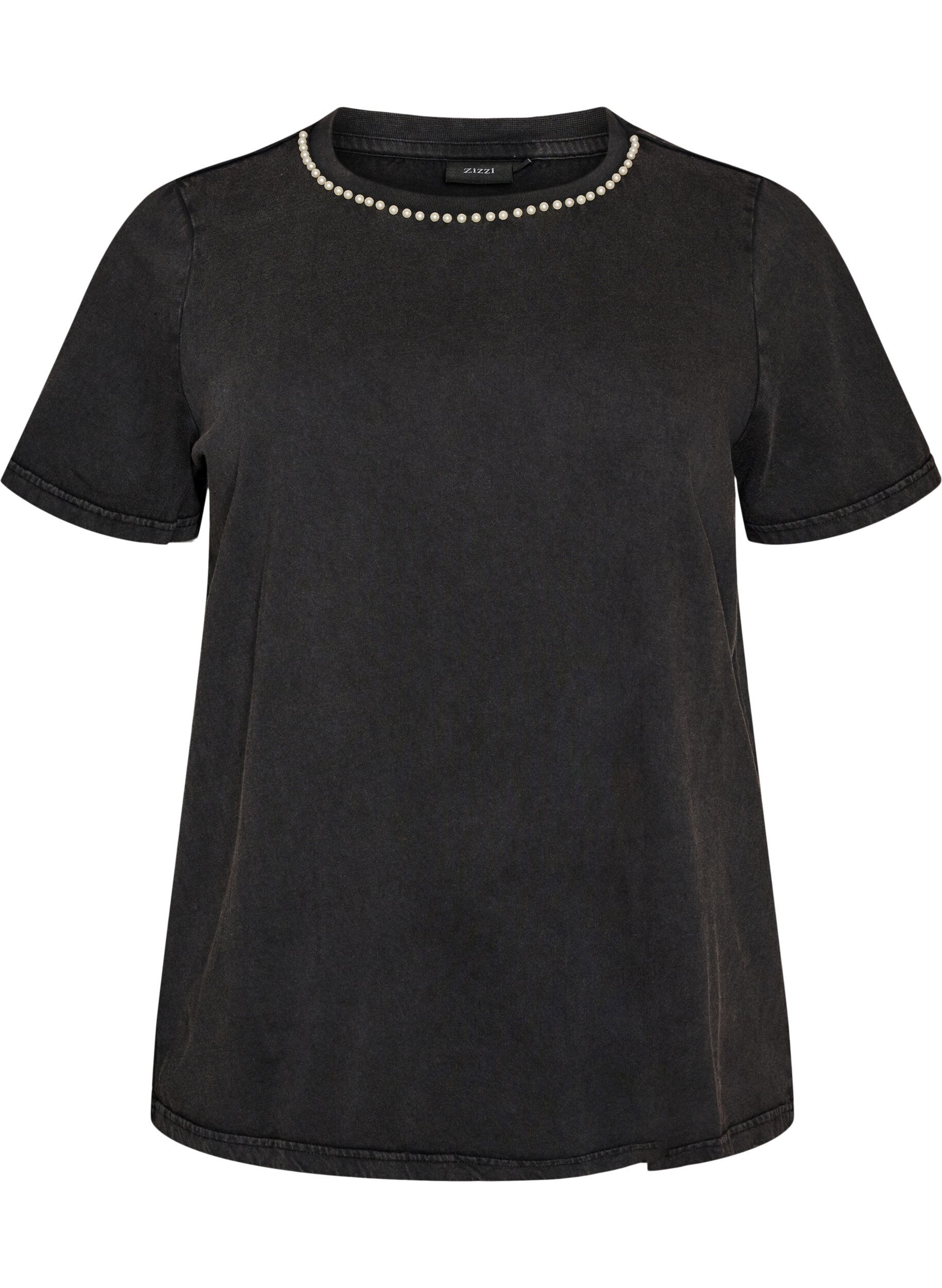 ZizziGrafisch T-shirt van biologisch katoen, Grijs, Packshot image number 0