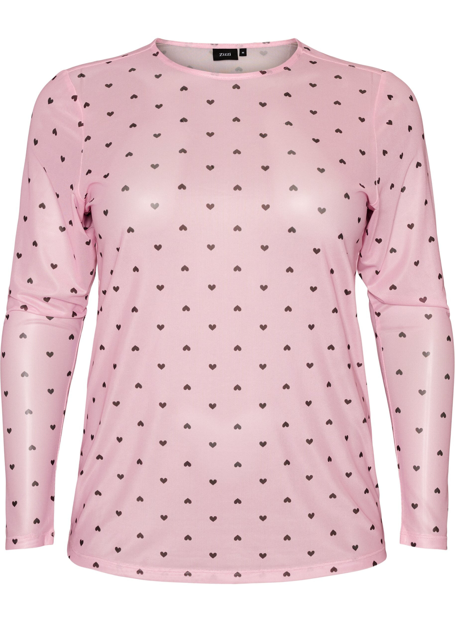 ZizziBlouse en maille avec imprim&eacute;, Rose, Packshot image number 0