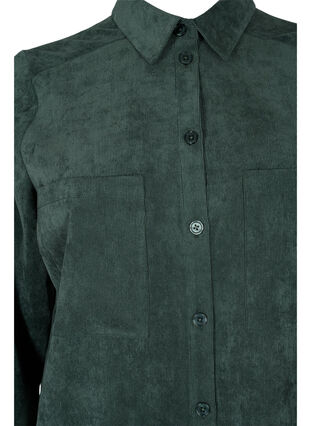 Robe chemise en velours, Deep Forest, Packshot image number 2