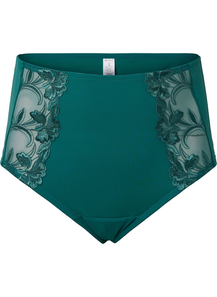 Culotte avec dentelle et taille haute, Green-Blue Slate, Packshot image number 0