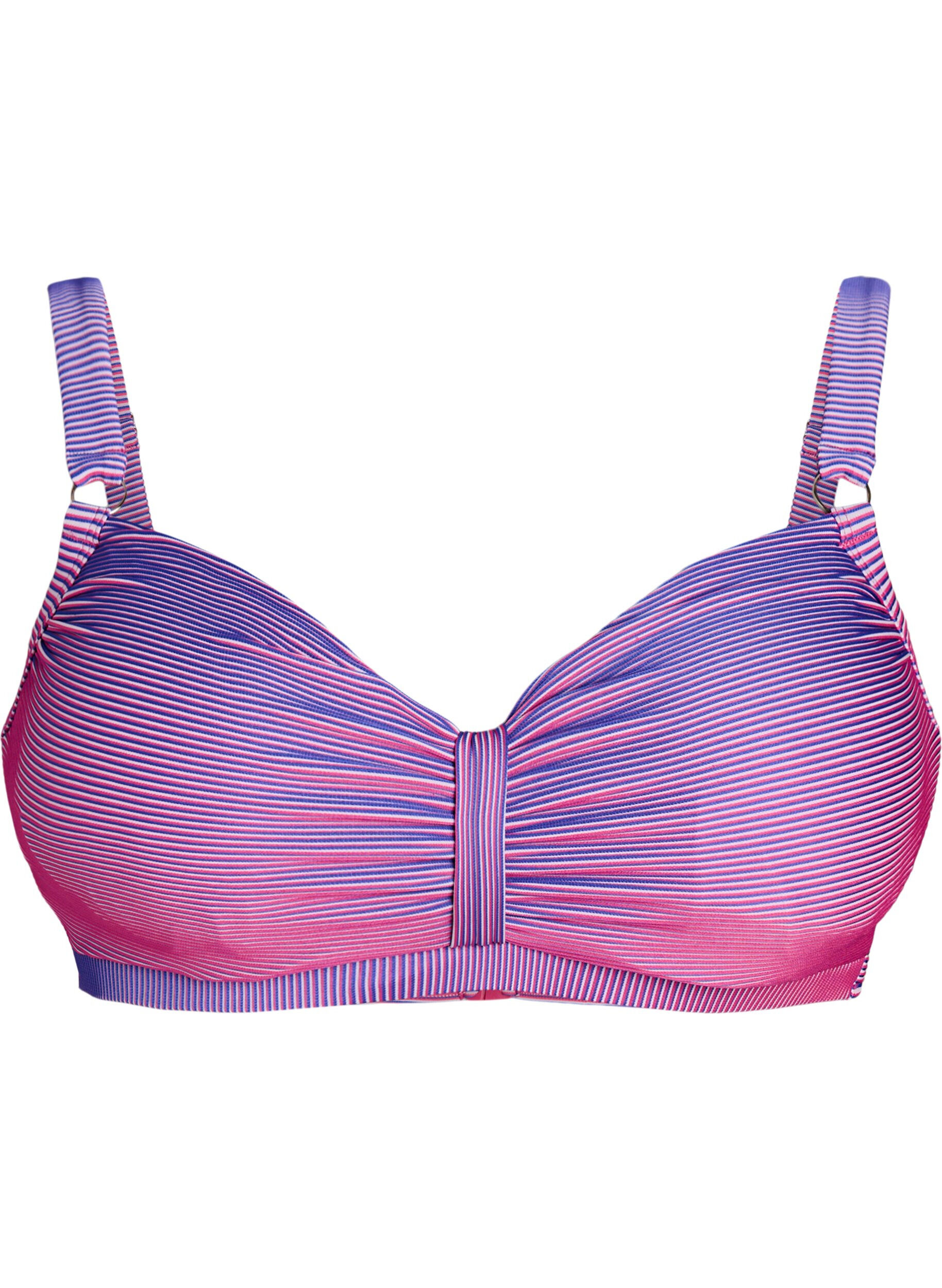 ZizziGestreepte beugel-bikinitop, Roze, Packshot image number 0