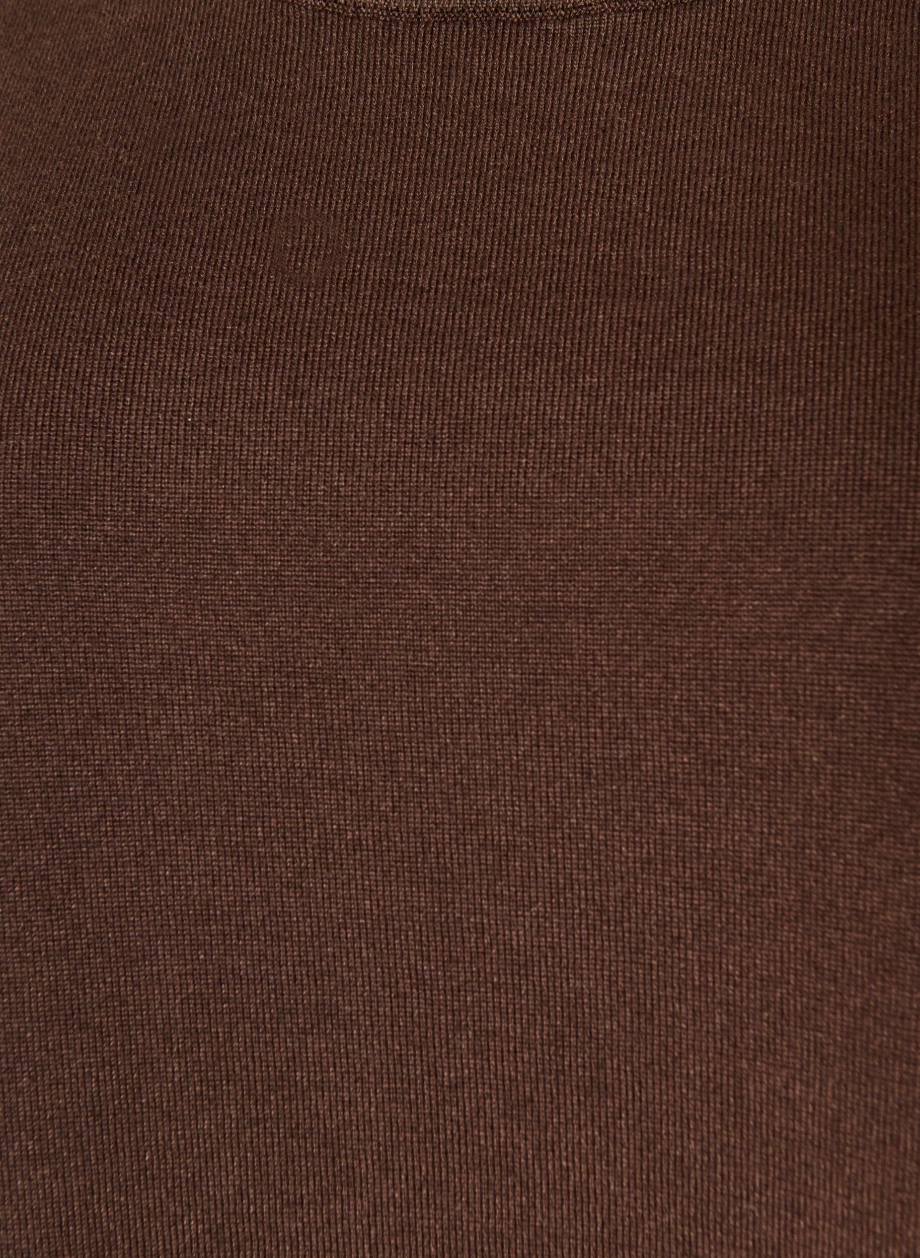 ZizziBlouse en fine maille &agrave; manches courtes, Marron, Packshot image number 2