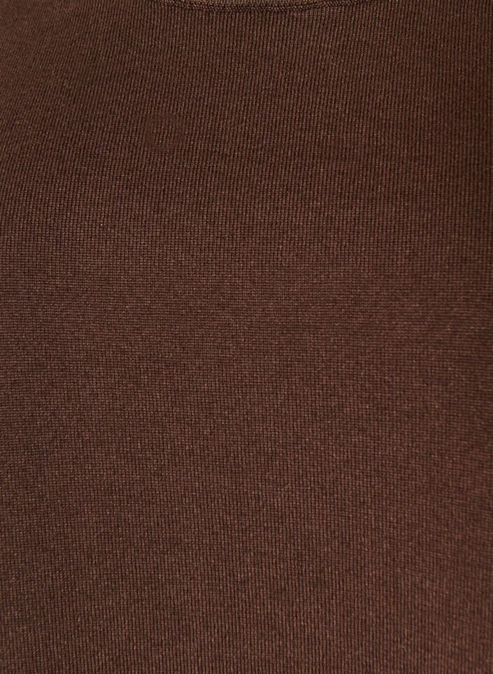 Blouse en fine maille &agrave; manches courtes, Marron, Packshot image number 2