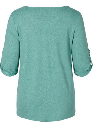 Blouse à boutons et manches 3/4, Dusty Jade Green M., Packshot image number 1