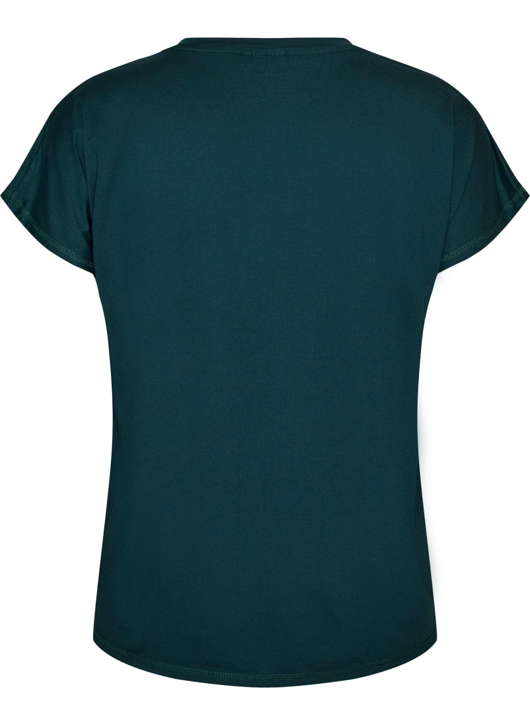ZizziLosvallend trainings-T-shirt met V-hals, Groen, Packshot image number 1