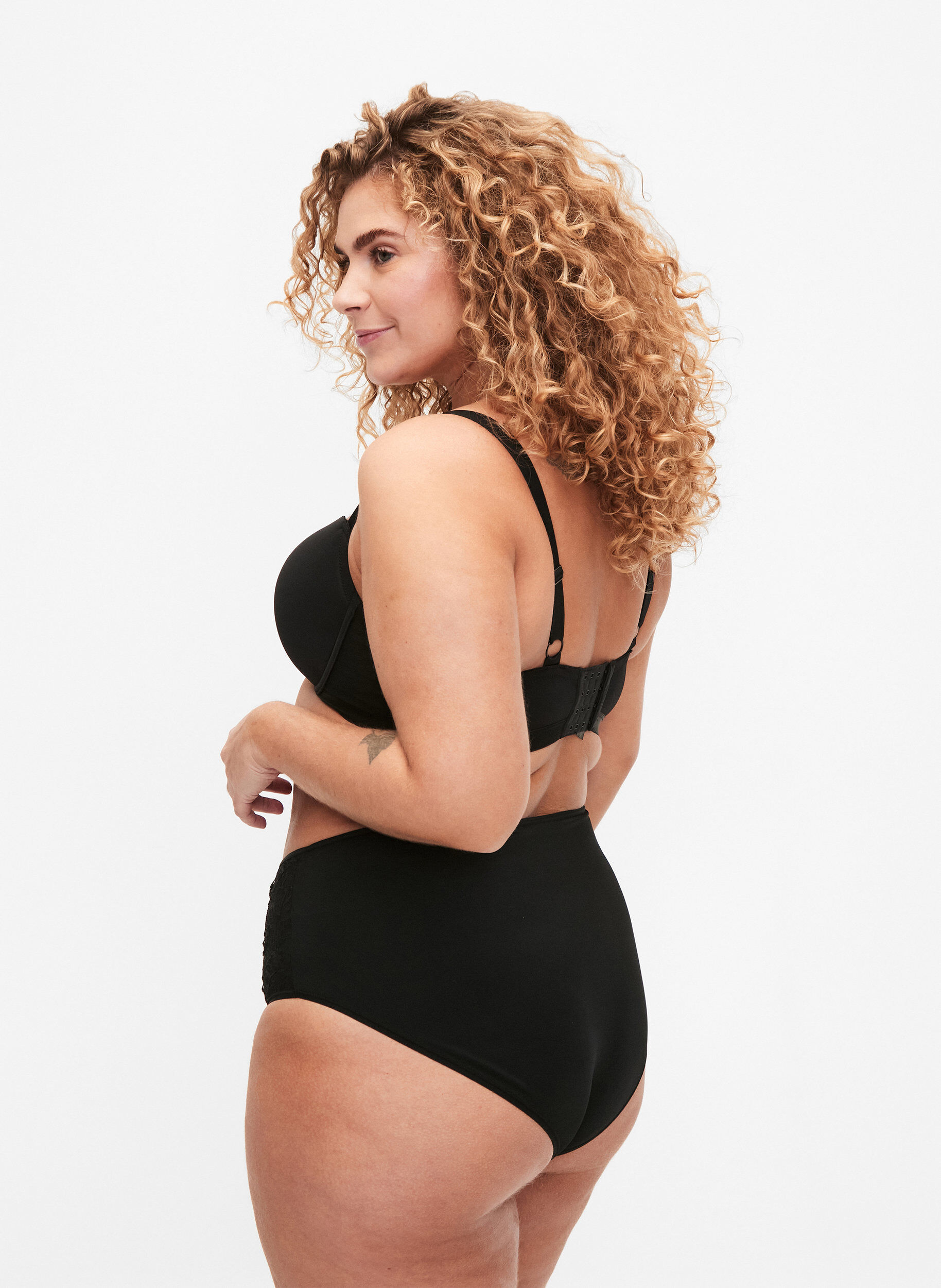Zizzi2-pack culottes avec taille normale, Noir, Model image number 1
