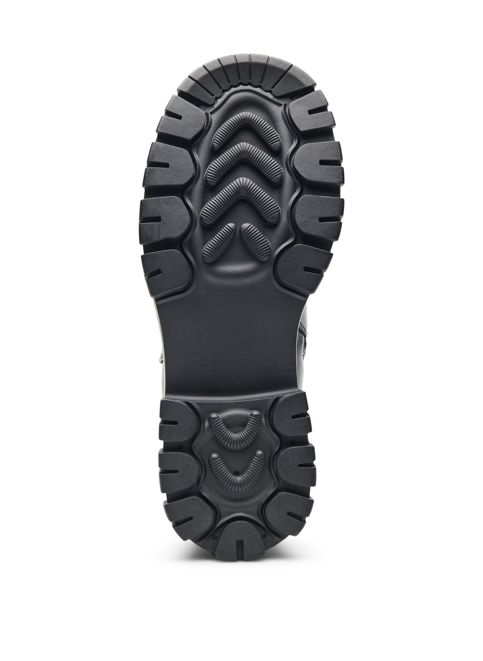 ZizziWide fit - Chunky leren Chelsea boots met ritssluiting, Zwart, Packshot image number 5