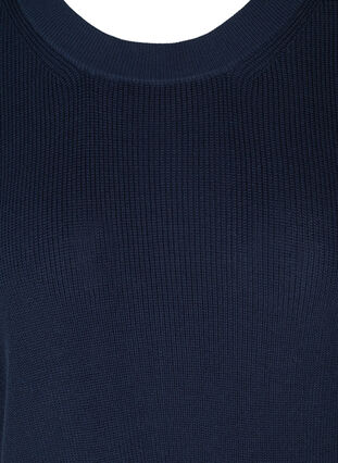 Gilet long en tricot avec fente, Navy Blazer, Packshot image number 2