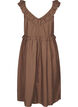 Robe midi sans manches avec détails de volants, Marron, Packshot image number 1