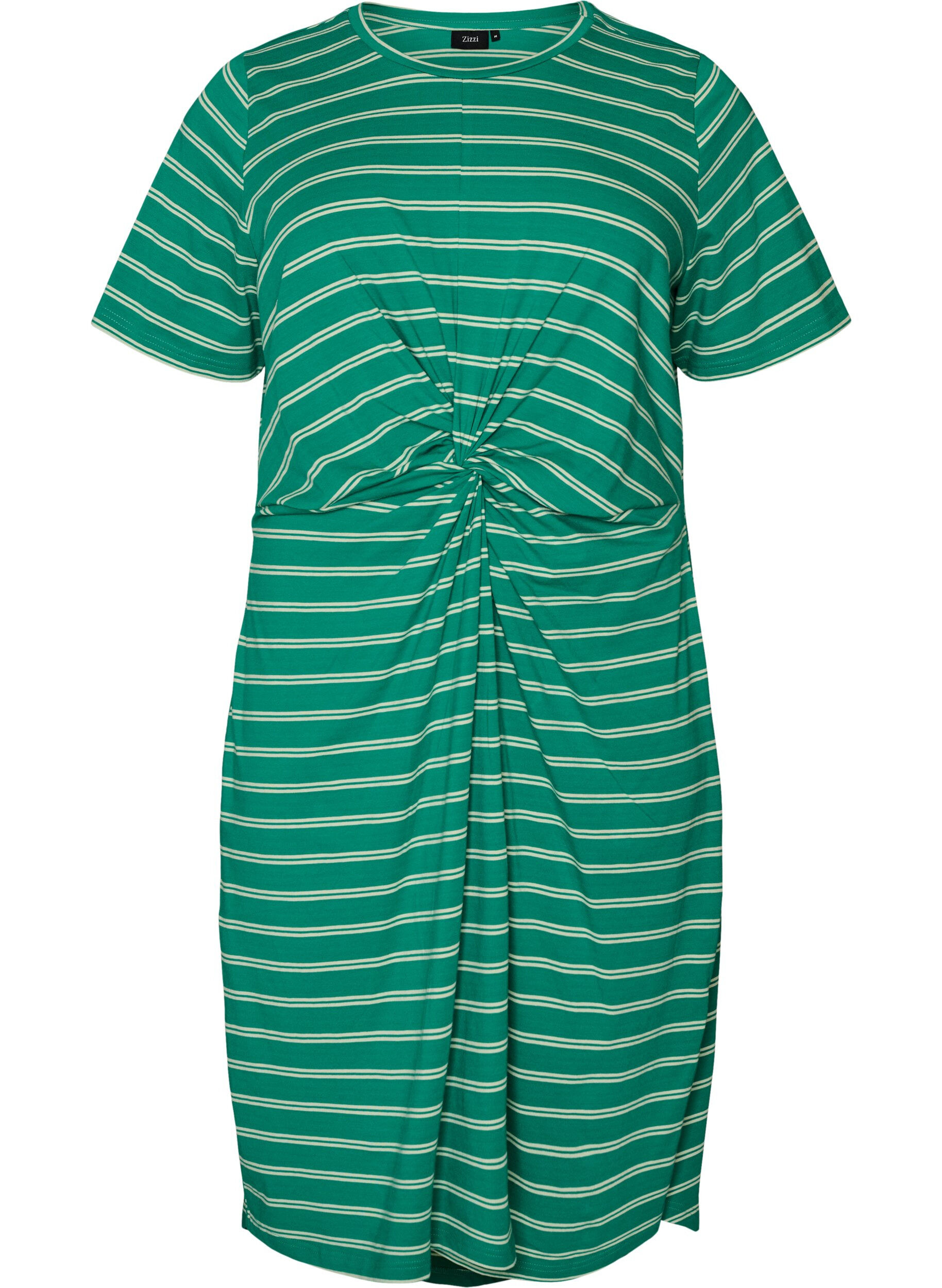 Robe en coton avec d&eacute;tail torsad&eacute;