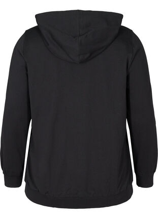 Sweat-shirt en coton à capuche, Black, Packshot image number 1
