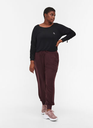 Pantalon ample avec poches, Decadent Chocolate, Model image number 2