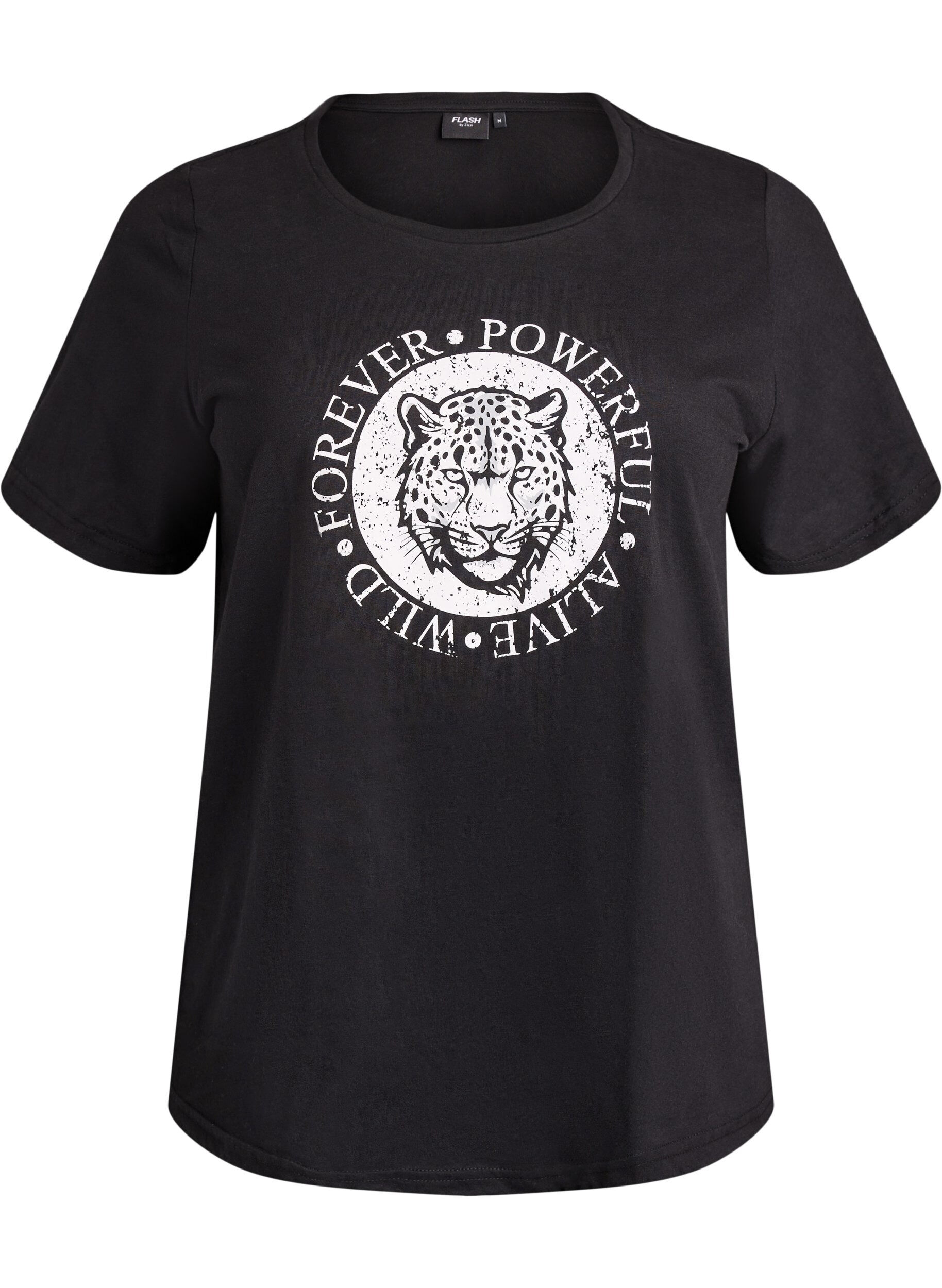 ZizziT-shirt met print, Zwart, Packshot image number 0