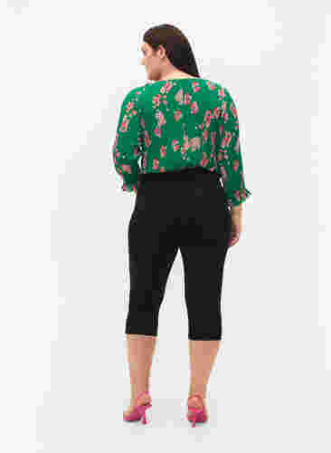 High waist Amy capri jeans met super slim fit, Black, Model image number 1