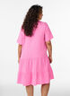 Korte A-lijn jurk in katoenen mousseline, Roze, Model image number 2