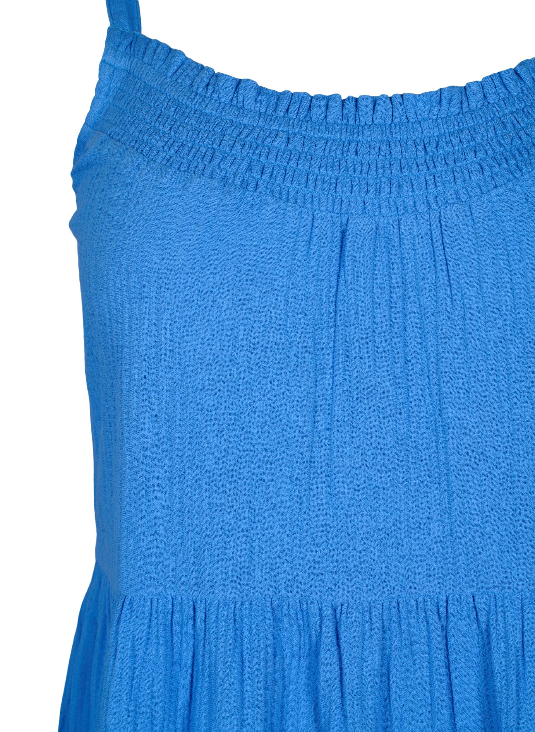 Zizzi Robe simple &agrave; bretelles en coton, Marina, Packshot image number 2