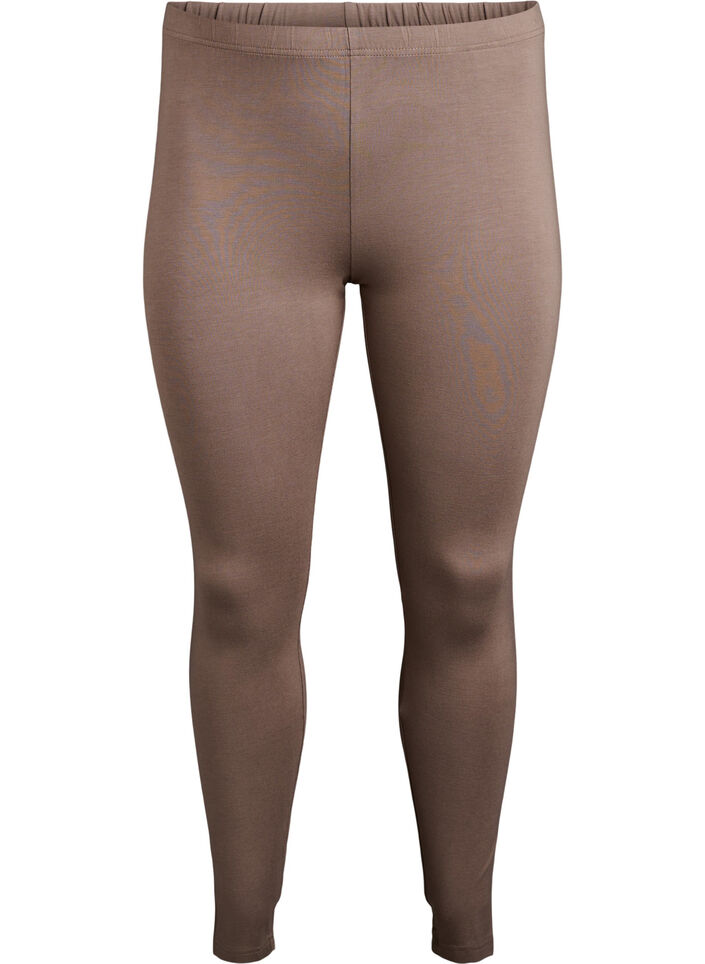 Leggings basiques en viscose, Marron, Packshot image number 0