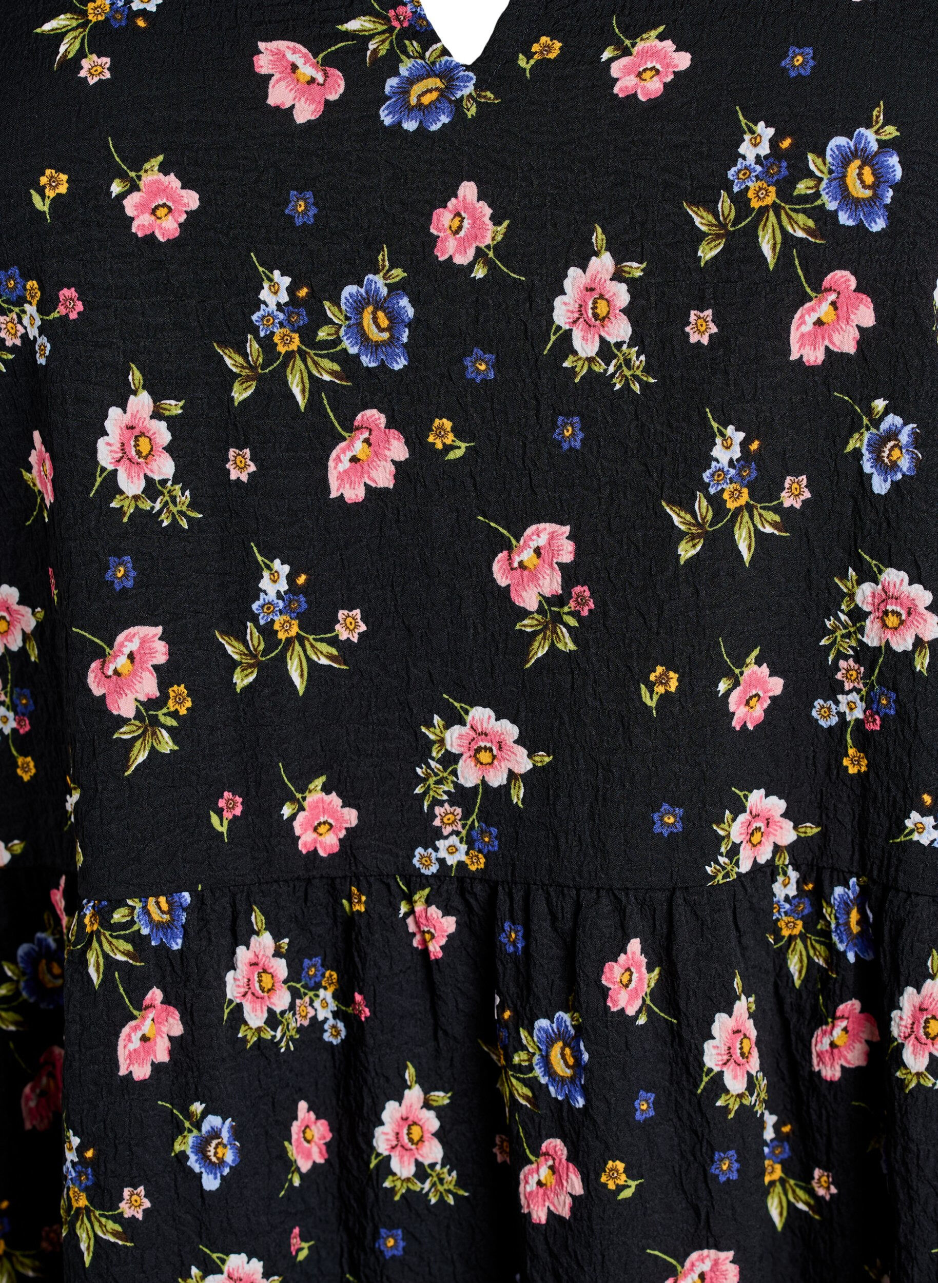 Zizzi Robe courte coupe &eacute;vas&eacute;e, Noir, Packshot image number 2