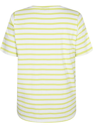 T-shirt rayé en coton biologique, Wild Lime Stripes, Packshot image number 1