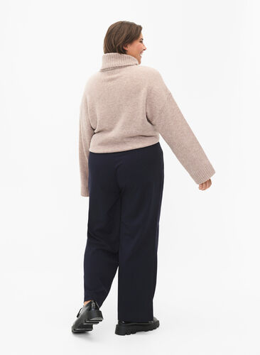 Pantalon classique à coupe droite, Night Sky, Model image number 1