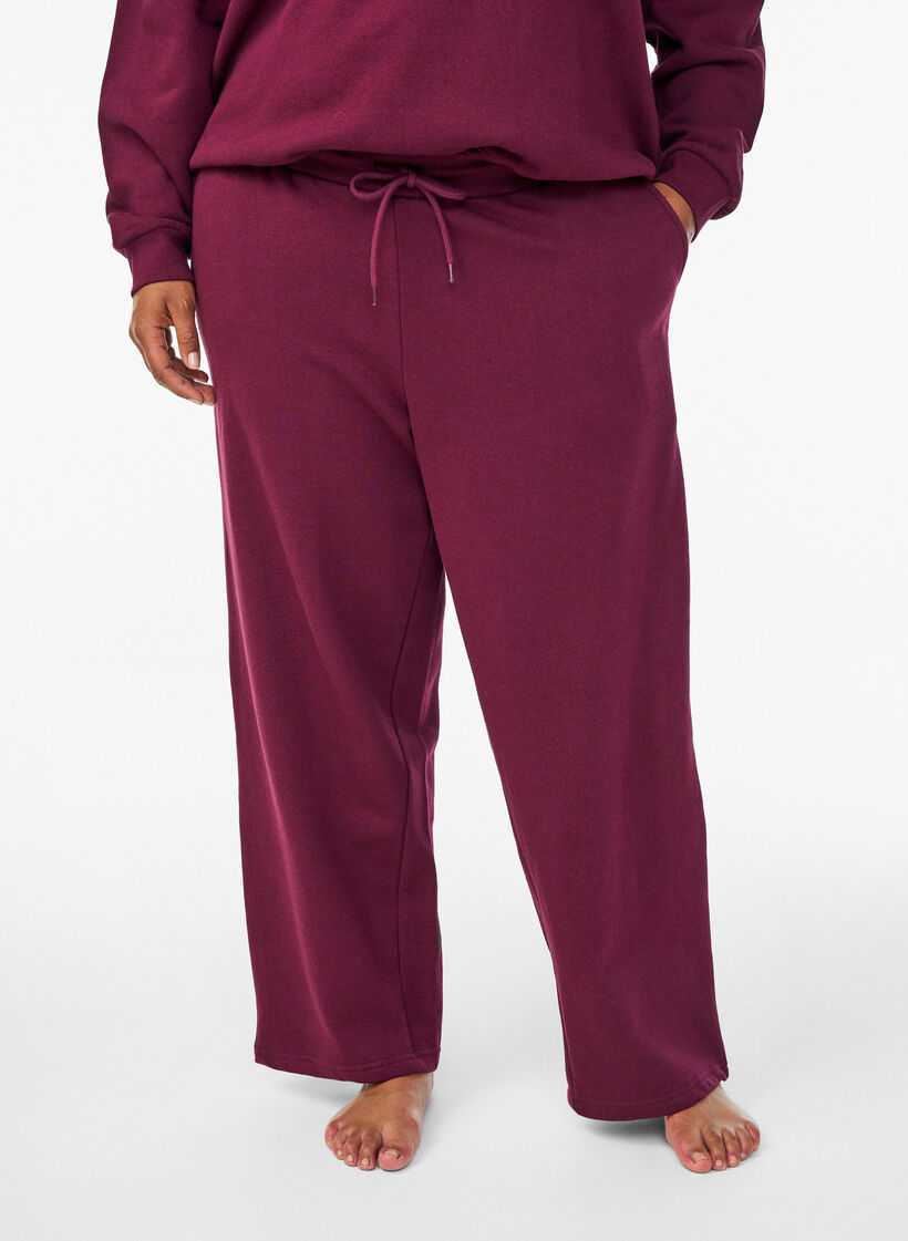 Pantalon de jogging avec poches, Bordeaux fonc&eacute;, Model image number 2